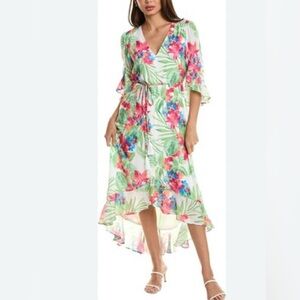 TOMMY BAHAMA Enchanted Bay Floral Hi-Lo Maxi Dress